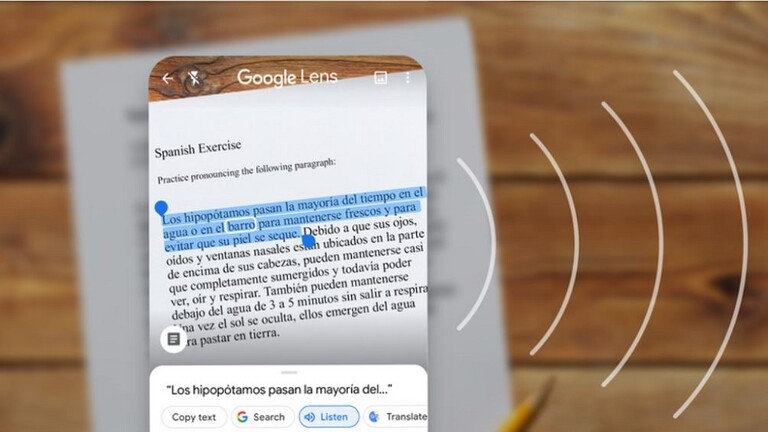 ميزة جديدة تطبيق Google Lens لتحويل النص المكتوب بخط اليد إلى صوت