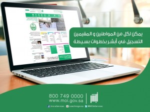 شرح  التسجيل في ” أبشر ” عبر موقع وزارة الداخلية